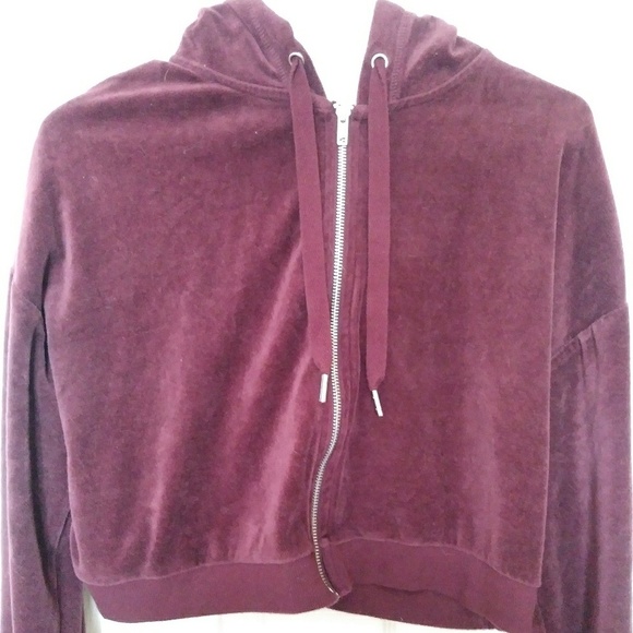 h&m velvet hoodie